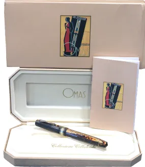 1997 OMAS EXTRA PARAGON ARCO BRONZE CELLULOID FOUNTAIN PEN IN BOX NEVER INKED