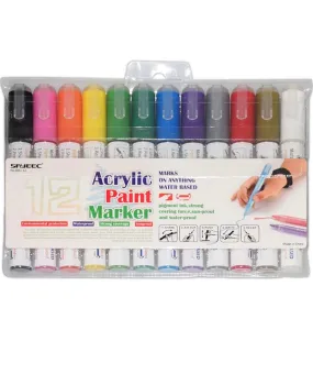 ACRYLIC PAINT MARKERS 12PK