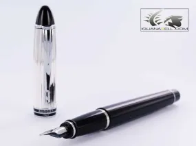 Aurora Ipsilon Fountain Pen Sterling & Black Medium