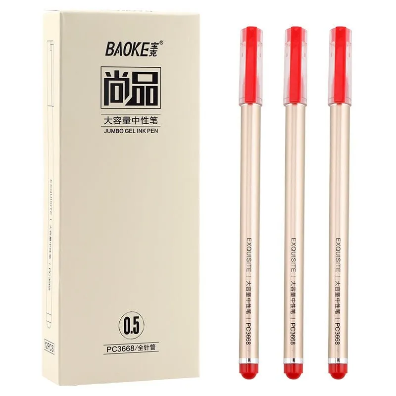 Baoke 0.5mm Jumbo Gel Ink Pen- Set of 5