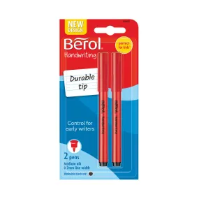 Berol Handwriting Pen Twin Blister Card Black (Pack of 2) S0672930