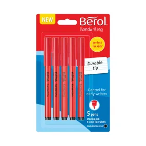 Berol Handwriting Pen Twin Blister Card Black (Pack of 5) 2149169