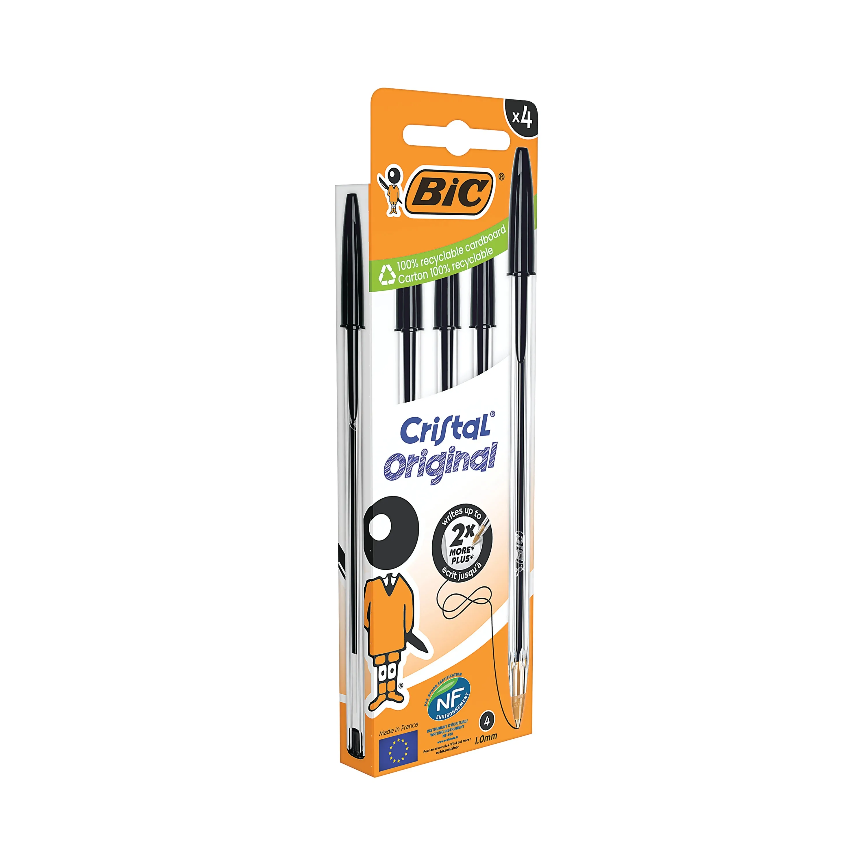 BIC Cristal Ball Point Pen 4 Pack