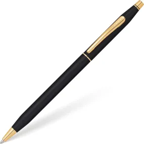 Classic Century Glossy Black 23k PVD Gold Trim Ballpoint Pen