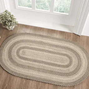 Cobblestone Jute Rug Oval w/ Pad 27x48