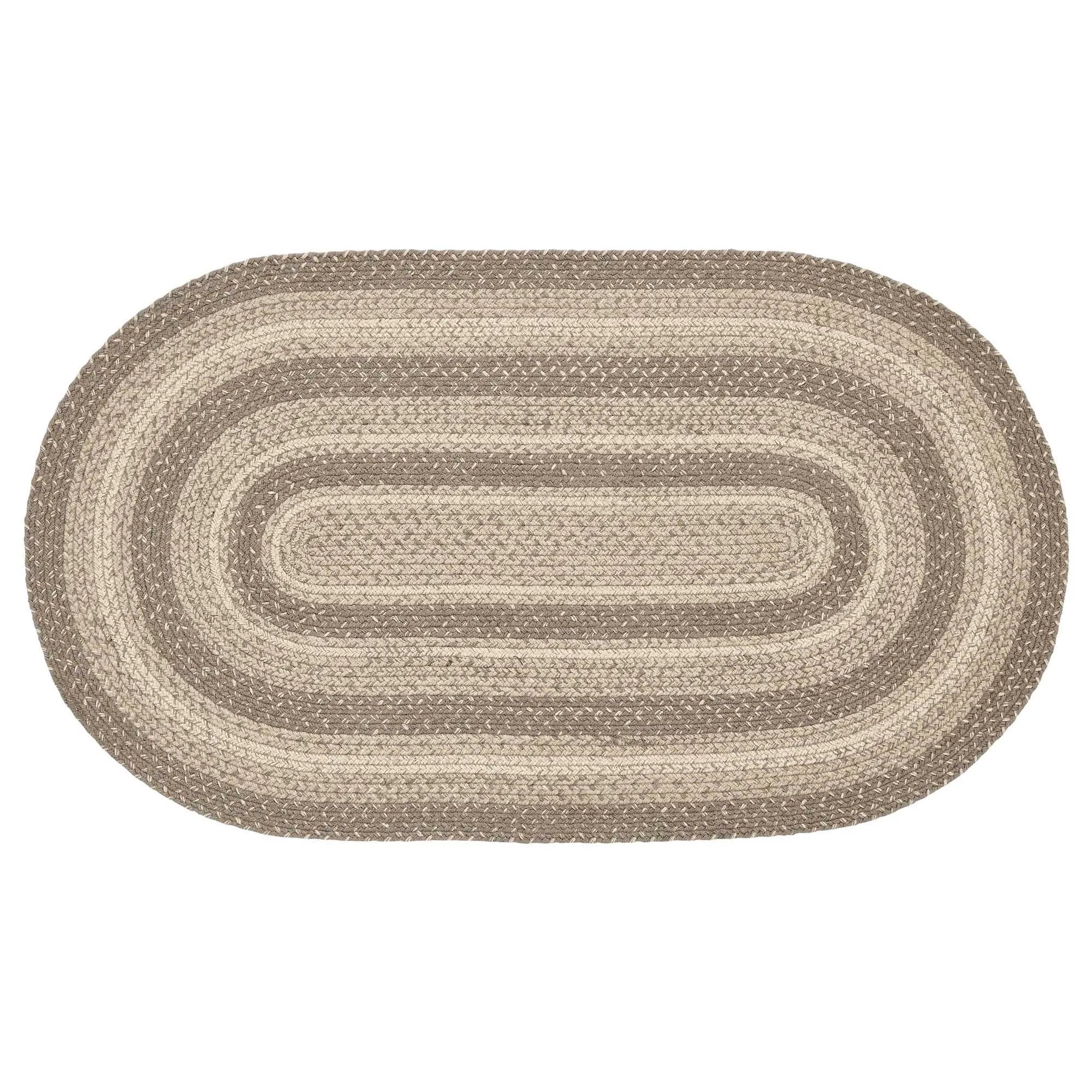 Cobblestone Jute Rug Oval w/ Pad 27x48