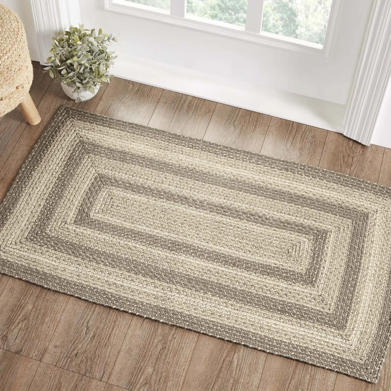 Cobblestone Jute Rug Rect w/ Pad 27x48