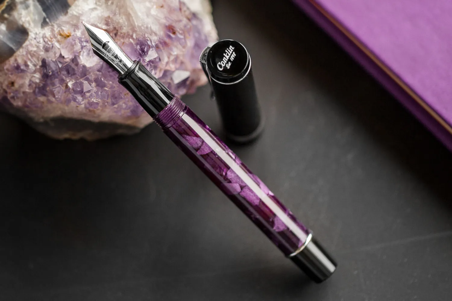 Conklin Duragraph Fountain Pen - Purple Nights