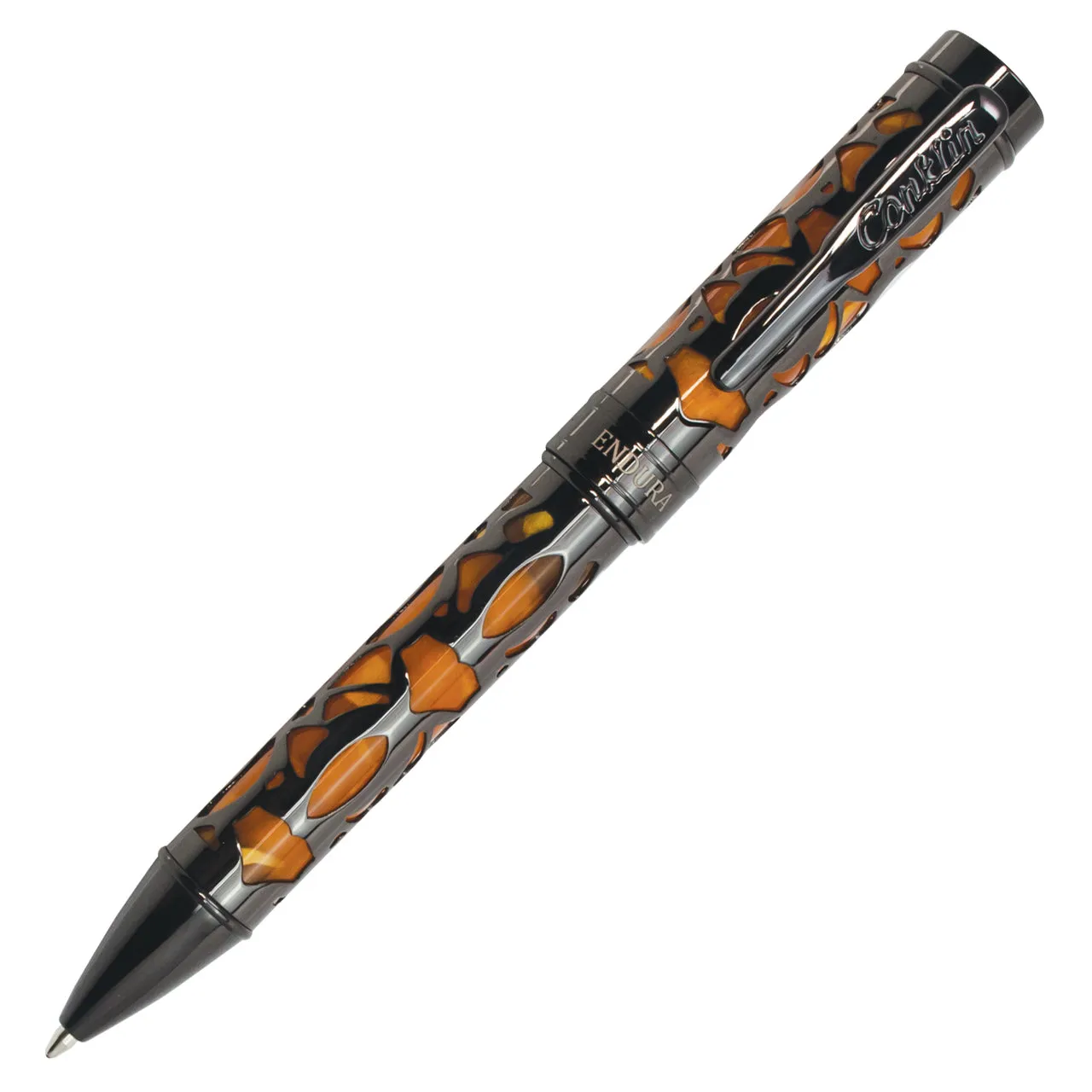 Conklin Endura Deco Crest Orange Ballpoint Pen