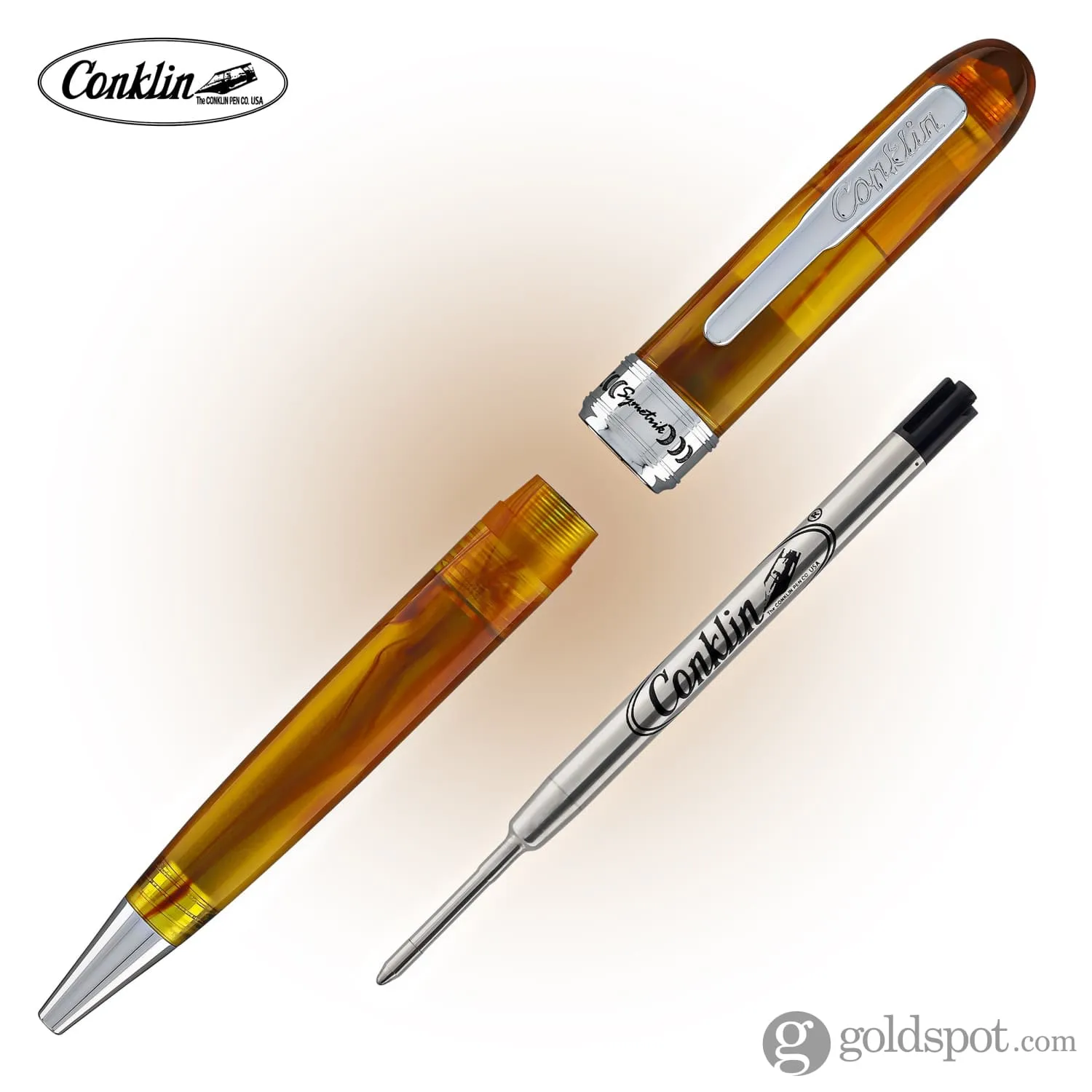 Conklin Symetrik Ballpoint Pen in Precious Amber