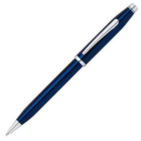 Cross Century II Ballpoint Pen in Translucent Blue with Rhodium Trim