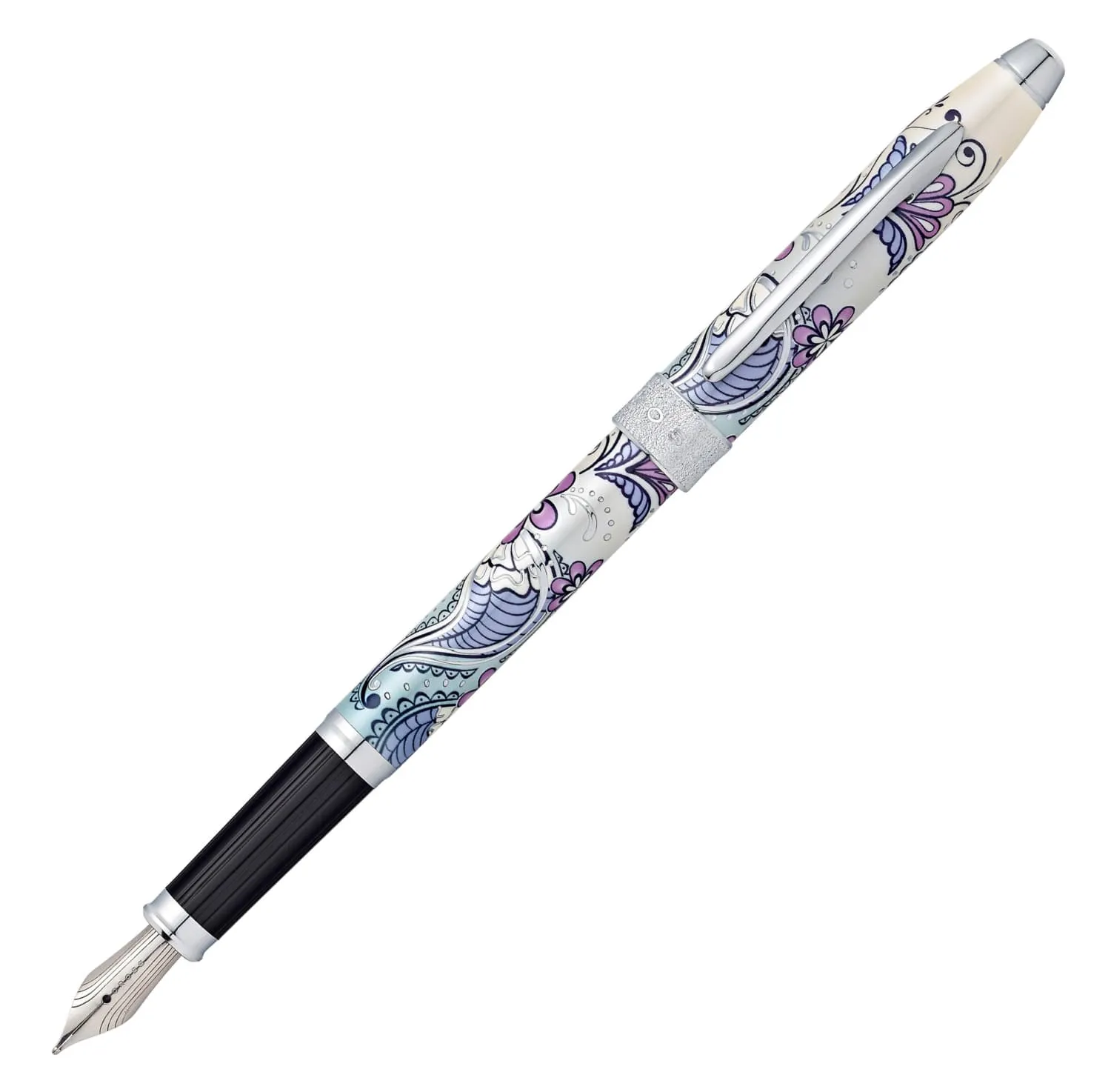 Cross Century II Botanica Fountain Pen in Purple Orchid with Chrome Trim