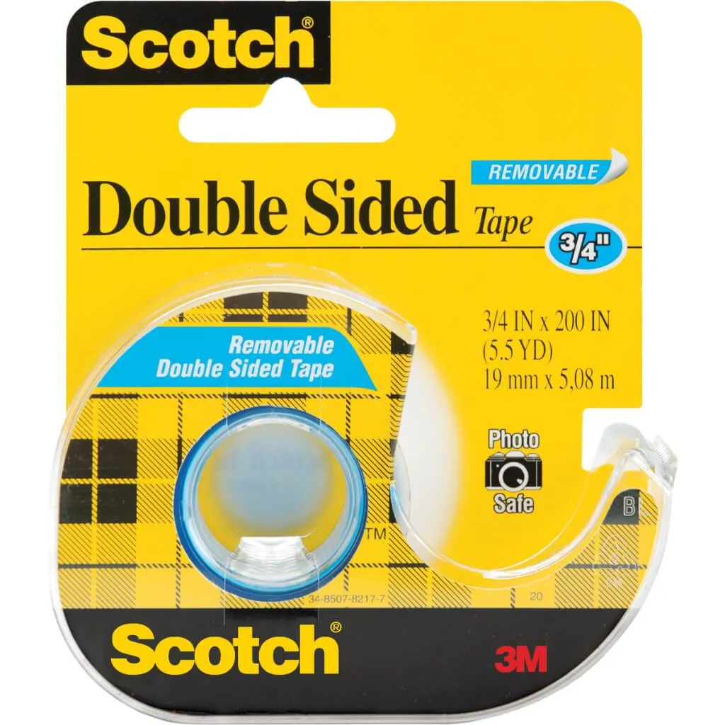 Double Sided Tape Dispensered Rolls 3/4in x 200in