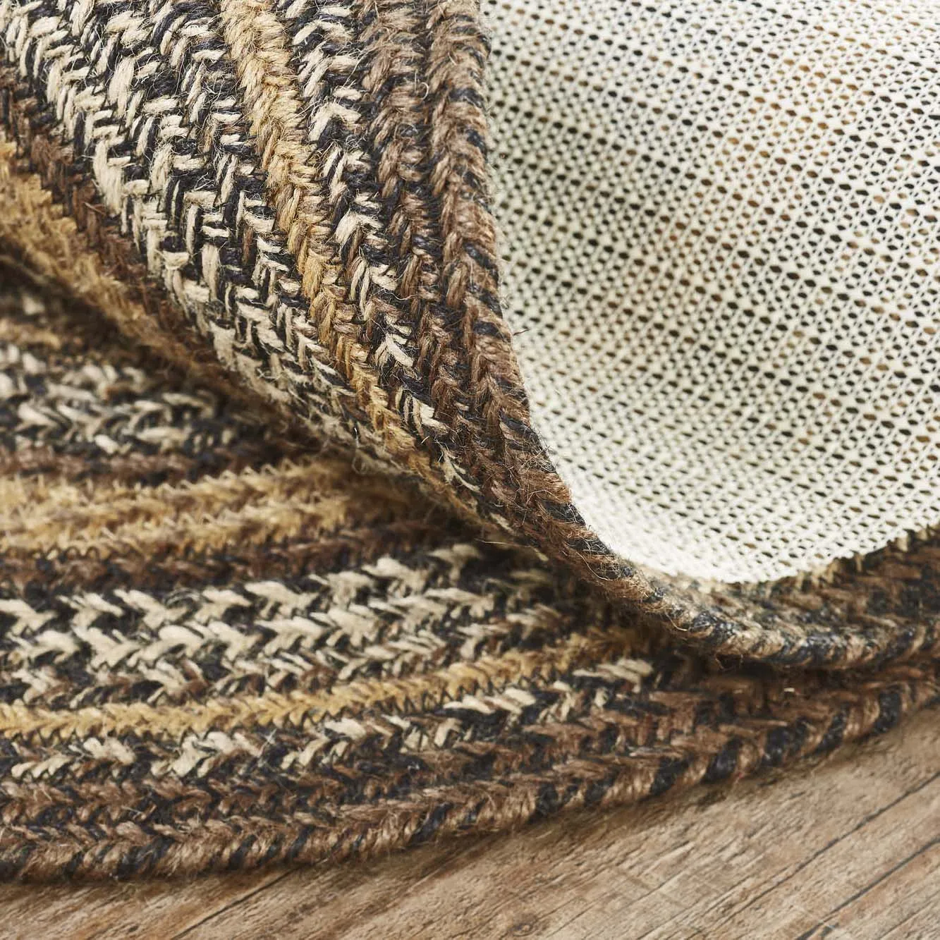 Espresso Jute Rug Oval w/ Pad 27x48