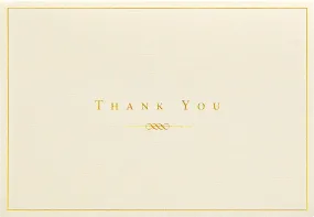 Gold and Cream Thank You Note Cards