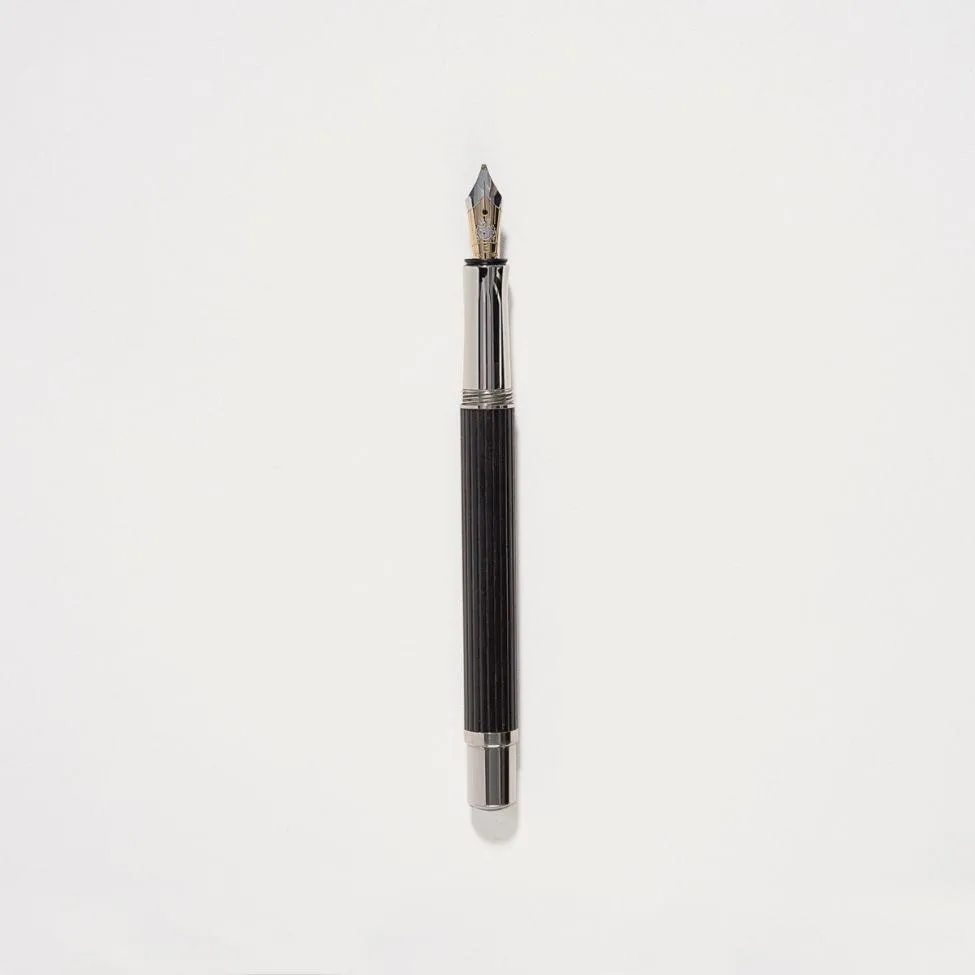 Graf Von Faber Castell Classic Fountain Pen Black Ebony Wood