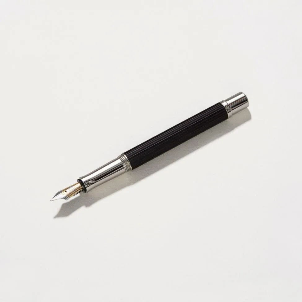 Graf Von Faber Castell Classic Fountain Pen Black Ebony Wood