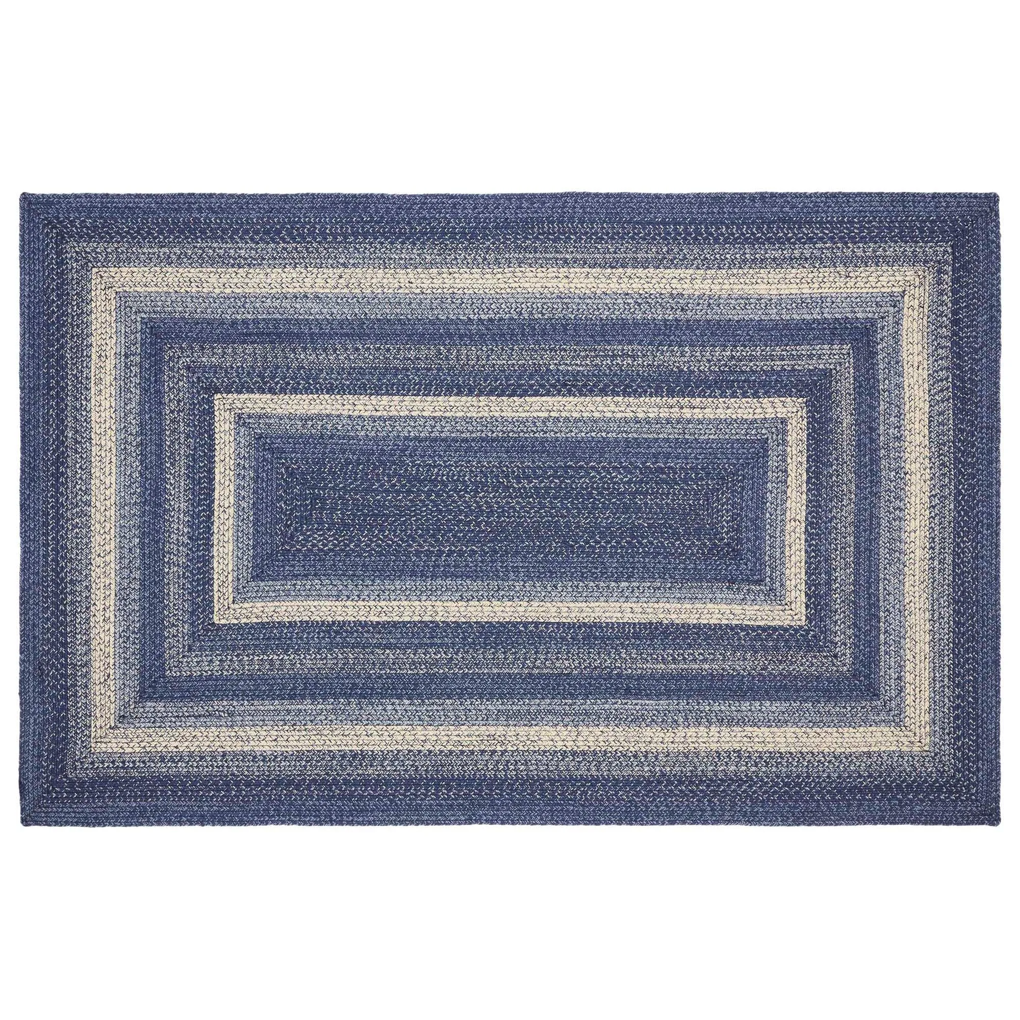 Great Falls Blue Jute Rug Rect w/ Pad 60x96