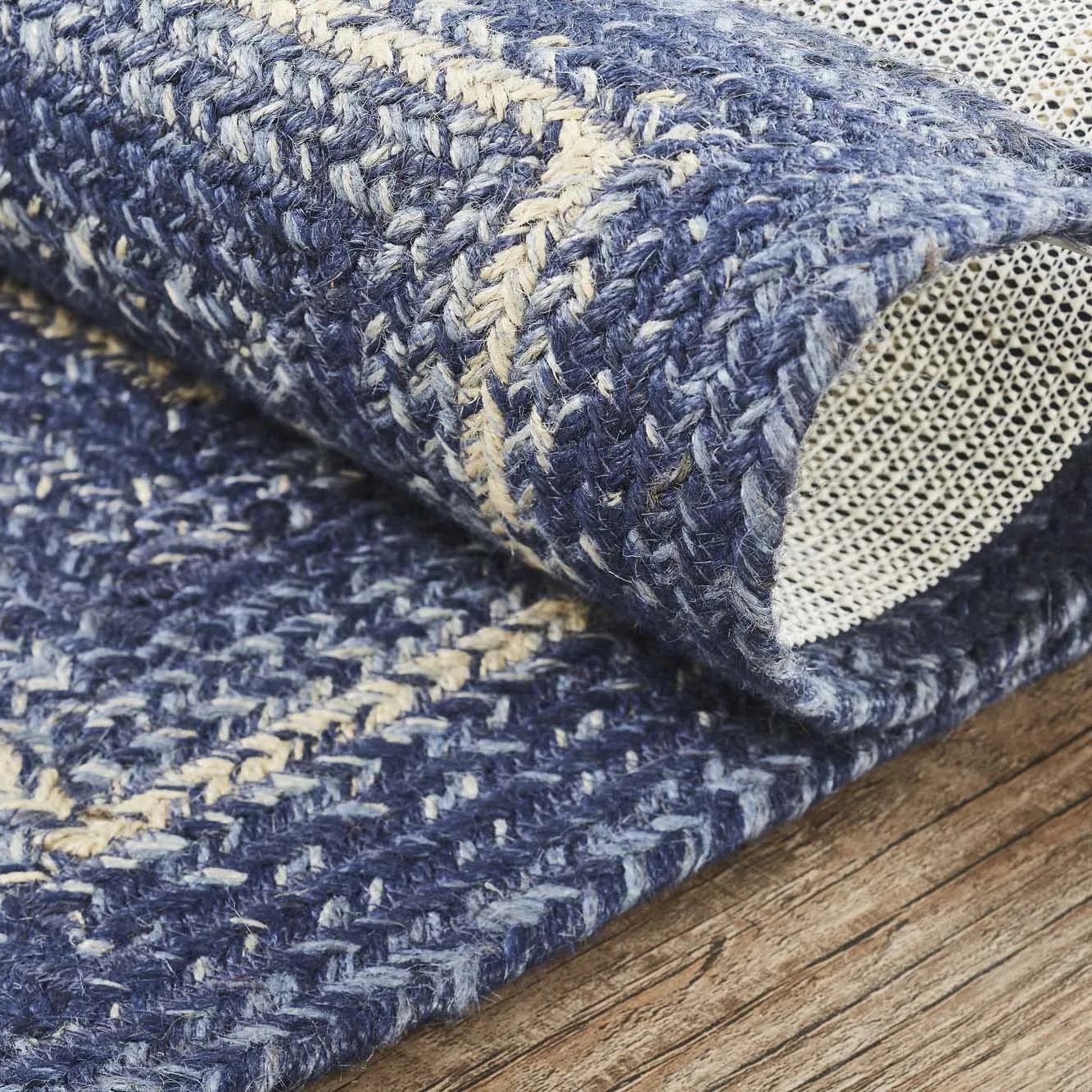 Great Falls Blue Jute Rug Rect w/ Pad 60x96