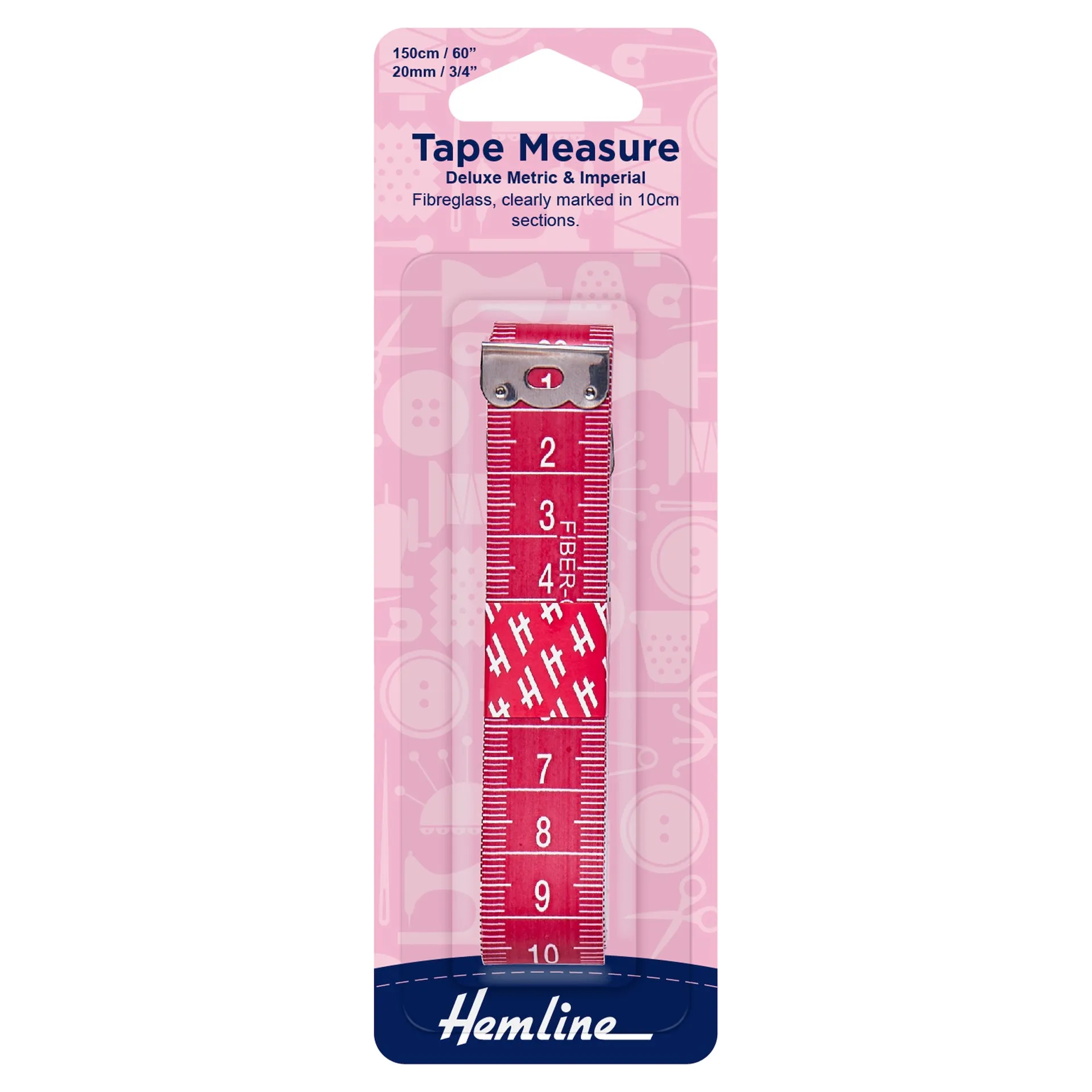 Hemline Tape Measure: Deluxe Metric and Imperial: 150cm