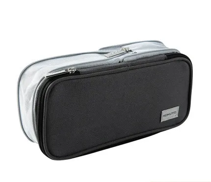 Retractable Multi-Purpose Pencil Case Double Layer Zipper Large Capacity Two-Color Pencil Case