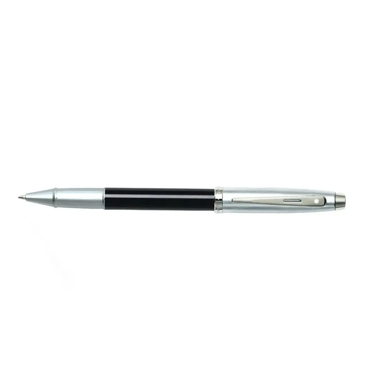 Sheaffer® 100 Glossy Black Barrel Brushed Chrome Cap Rollerball Pen