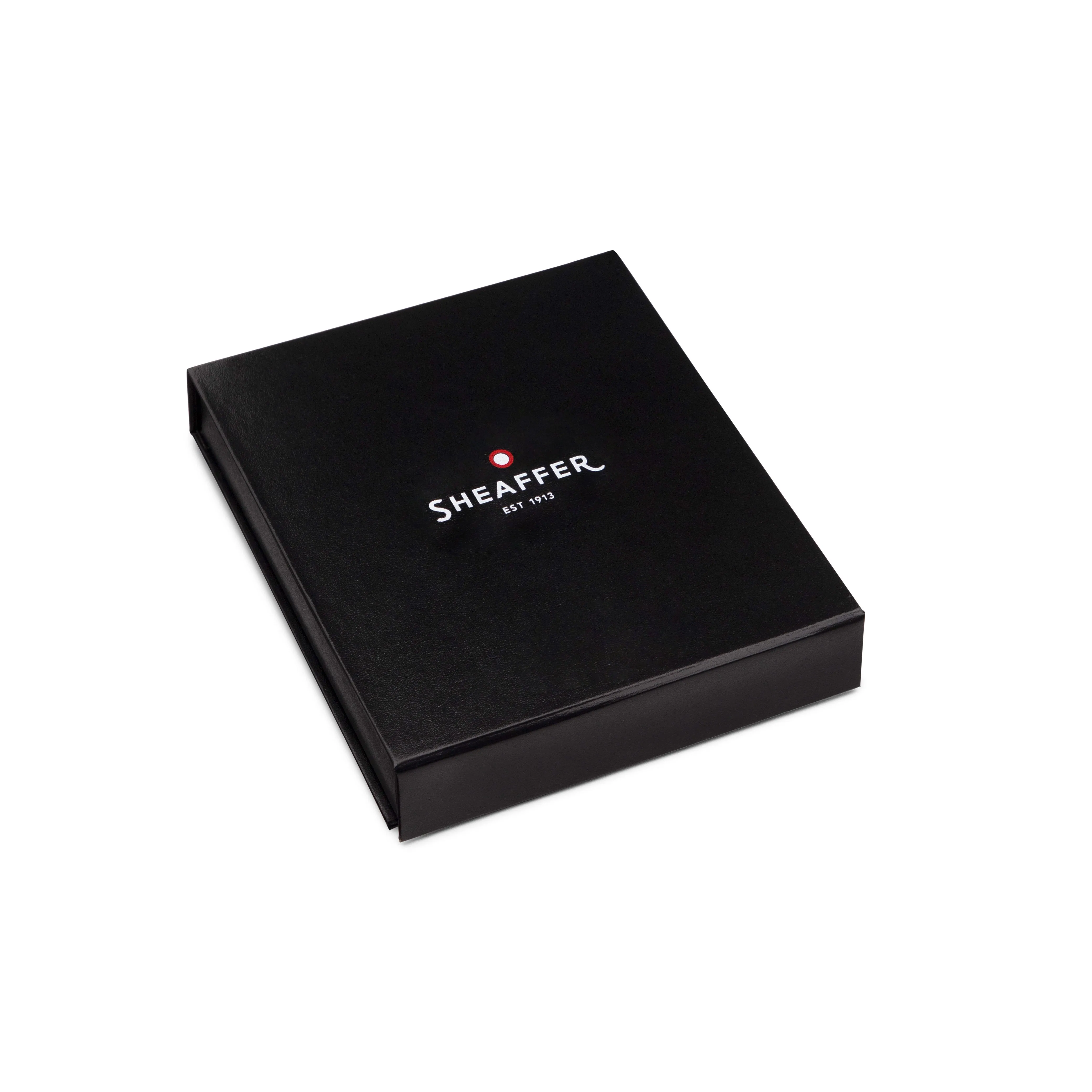 Sheaffer Gift Set ft. Matte Black 100 Ballpoint Pen with Chrome Trims and Business Card Holder