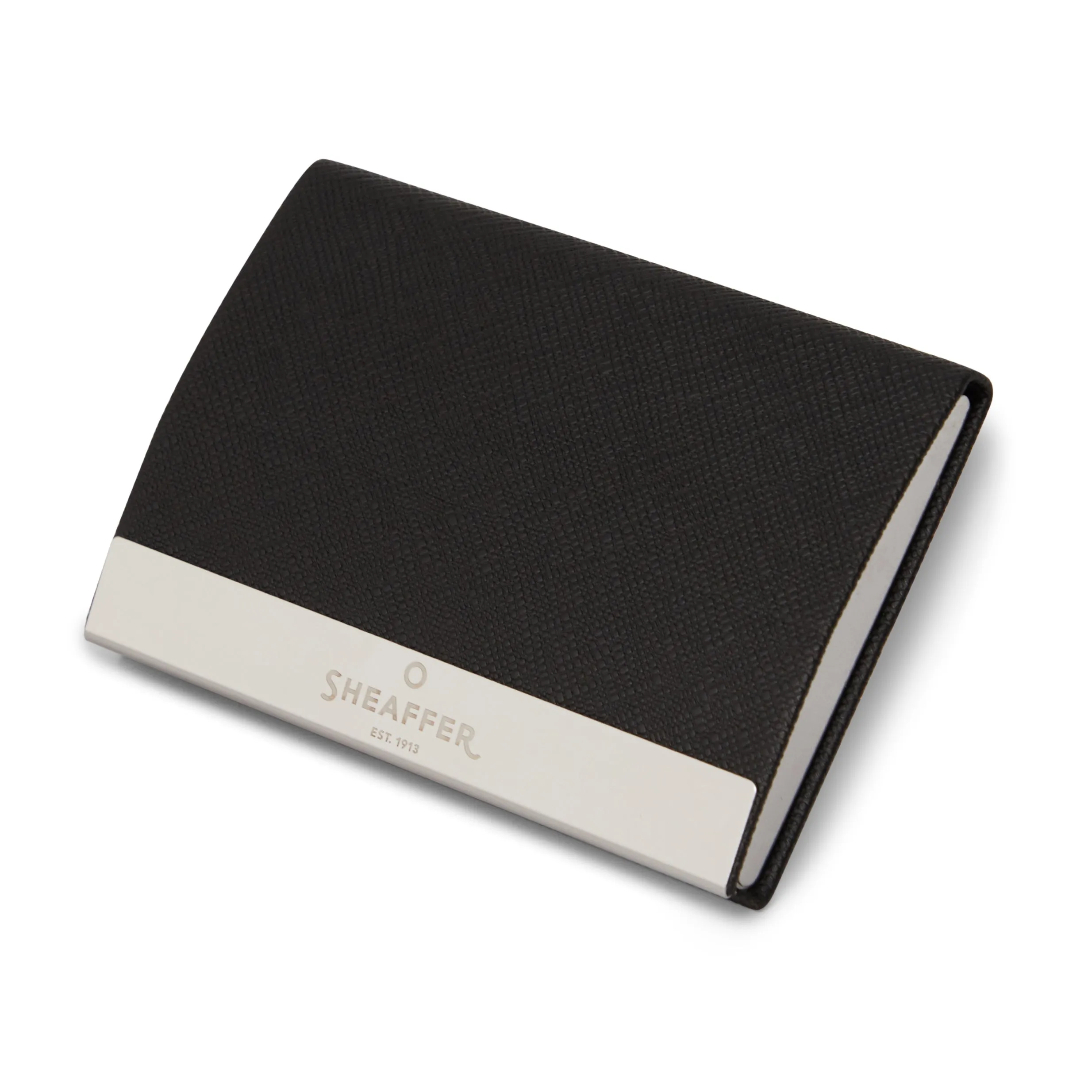 Sheaffer Gift Set ft. Matte Black 100 Ballpoint Pen with Chrome Trims and Business Card Holder