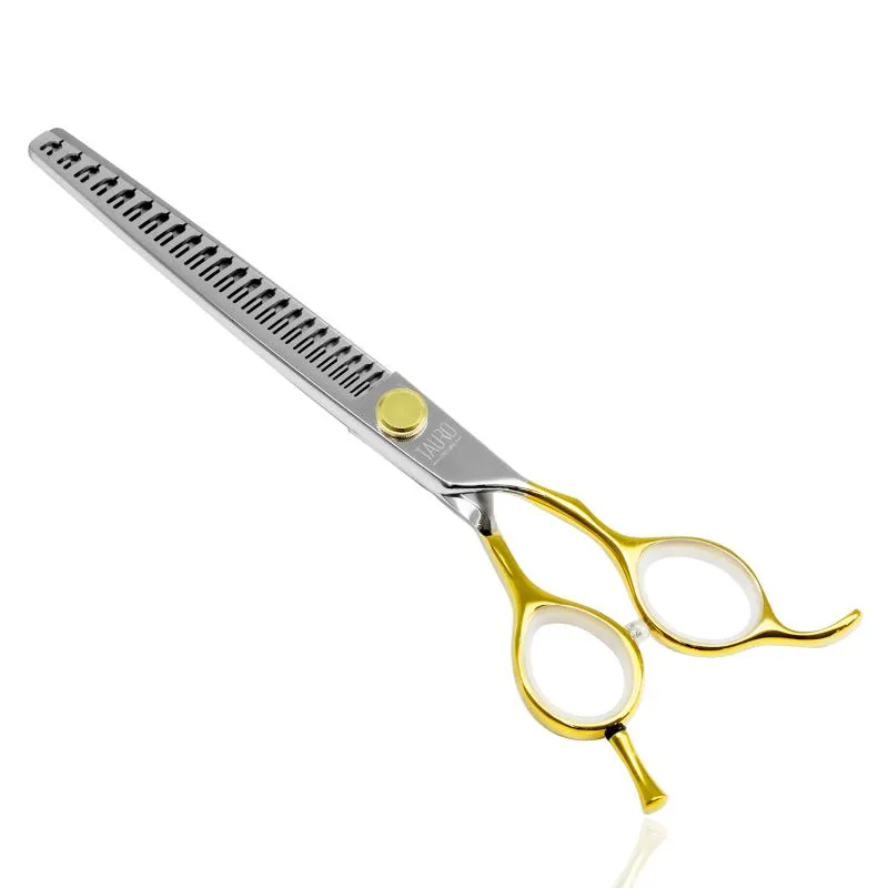 Tauro Pro Line cutting scissors "Perfection by Janita J. Plunge", thinning (chunker), 23 teeth, 440c stainless steell, golden handles