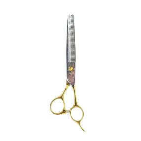 Tauro Pro Line Pro shear Thinning scissors Janita Plungė line, for the right-handed, 440c stainless steel, golden handles