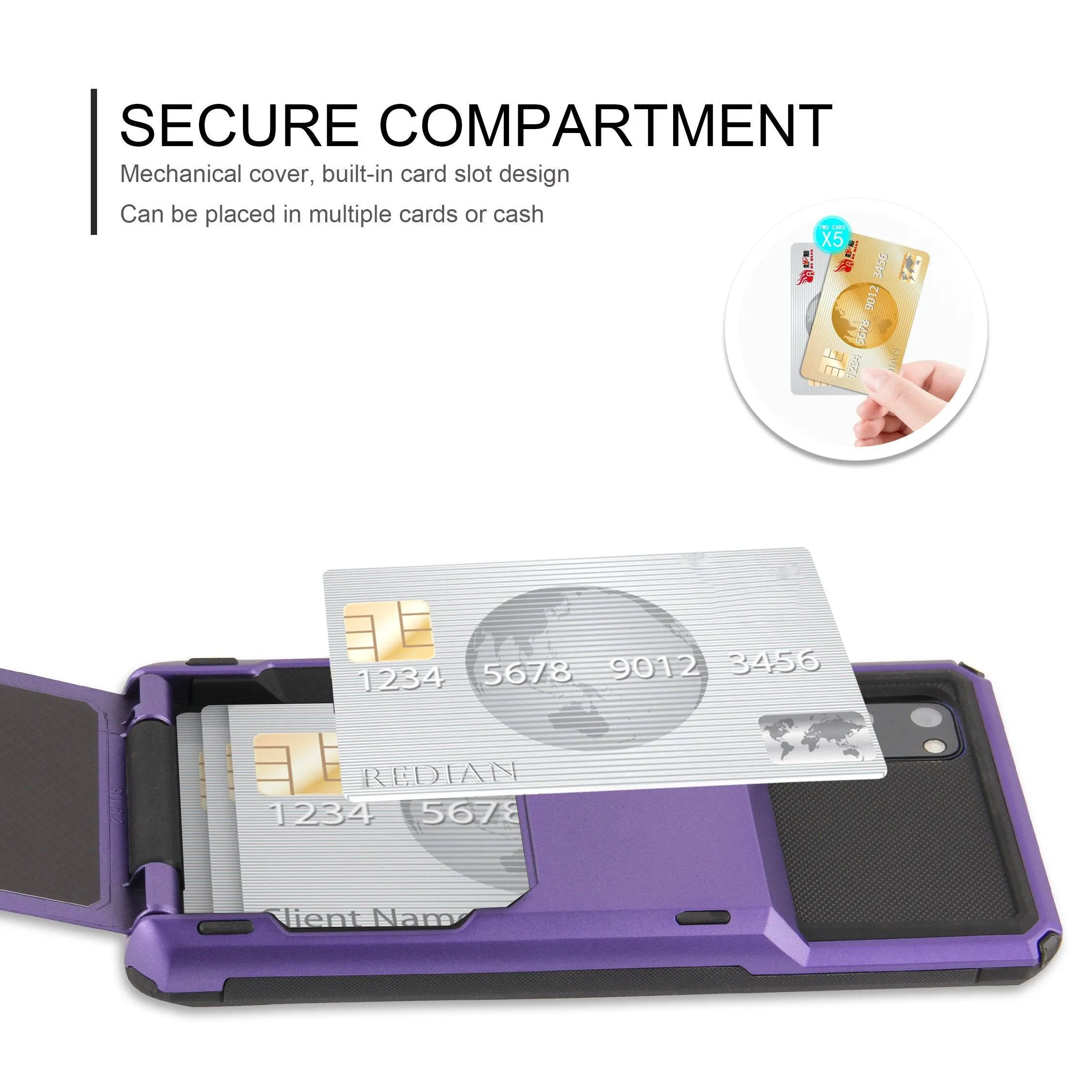 Travel Wallet Folder Card Slot Holder Case For Samsung