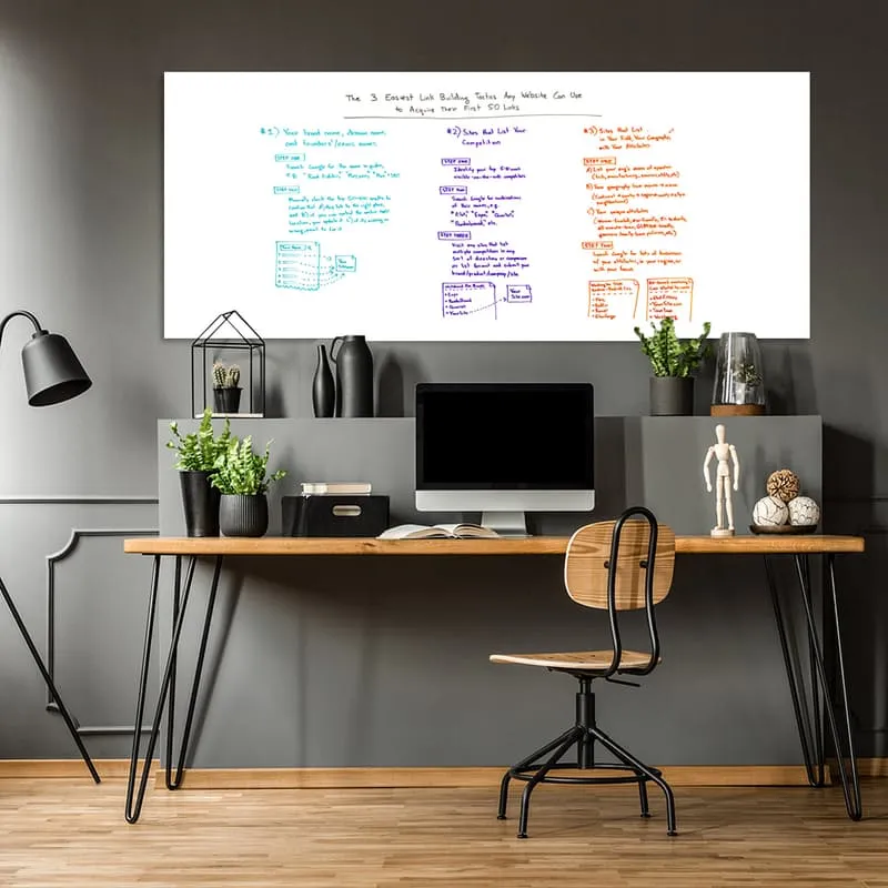 Large Self-Adhesive Whiteboard Sticker, 60x200cm - Perfect for Home, School or Office Use